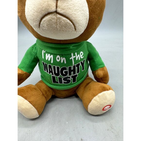 Fengtuo International Limited "Im On The Naughty List" Teddy Bear Santa Hat READ - Picture 2 of 9